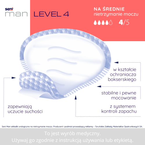 Wkładki urologiczne SENI MAN EXTRA PLUS LEVEL 4